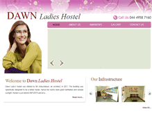 Tablet Screenshot of dawnladieshostel.com